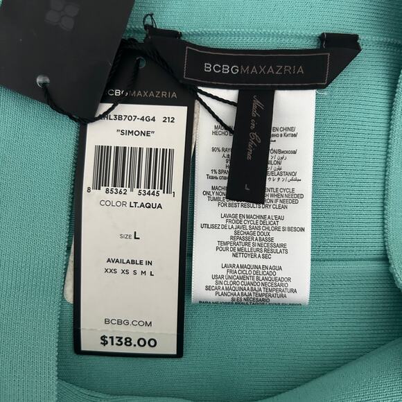 BCBGMaxazria Mini Skirt Women L Simone Bandage High Waist Stretch Y2K Clubwear - Picture 6 of 7